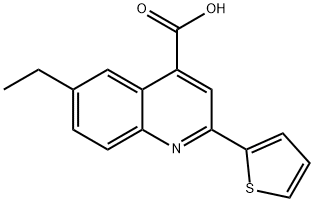 6-乙基-2-(噻吩-2-基)喹啉-4-羧酸 结构式