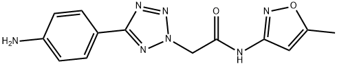 2-[5-(4-AMINO-PHENYL)-TETRAZOL-2-YL]-N-(5-METHYL-ISOXAZOL-3-YL)-ACETAMIDE 结构式