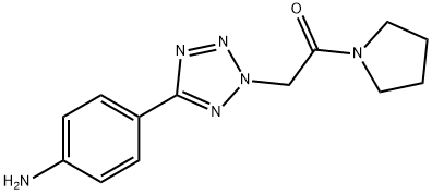 2-[5-(4-胺苯基)-2H-1,2,3,4-四唑-2-基]-1-(吡咯烷-1-基)乙酮 结构式