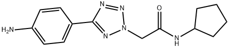 2-[5-(4-AMINO-PHENYL)-TETRAZOL-2-YL]-N-CYCLOPENTYL-ACETAMIDE 结构式