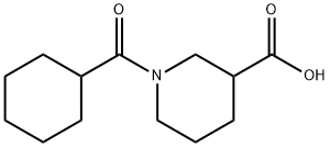 1-环己基羰基哌啶-3-羧酸 结构式