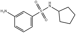 3-氨基-N-环戊基苯磺酰胺 结构式