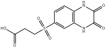 3-[(2,3-二氧代-1,2,3,4-四氢喹喔啉-6-基)磺酰基]丙酸 结构式