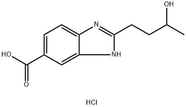 2-(3-HYDROXY-BUTYL)-1H-BENZOIMIDAZOLE-5-CARBOXYLIC ACID 结构式