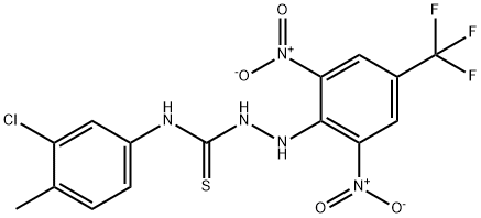 N-(3-CHLORO-4-METHYLPHENYL)-2-(2,6-DINITRO-4-(TRIFLUOROMETHYL)PHENYL)HYDRAZINECARBOTHIOAMIDE 结构式