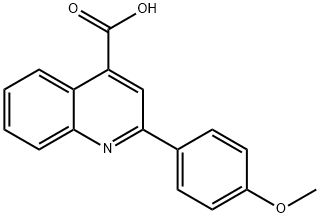 2-(4-METHOXYPHENYL)QUINOLINE-4-CARBOXYLIC ACID 结构式