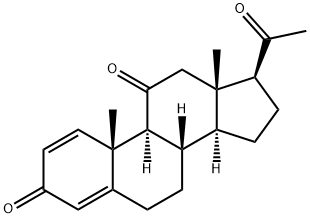 Pregna-1,4-diene-3,11,20-trione 结构式