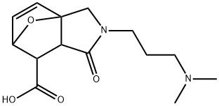 3-(3-DIMETHYLAMINO-PROPYL)-4-OXO-10-OXA-3-AZA-TRICYCLO[5.2.1.0*1,5*]DEC-8-ENE-6-CARBOXYLIC ACID 结构式