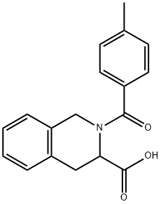 2-(4-METHYLBENZOYL)-1,2,3,4-TETRAHYDROISOQUINOLINE-3-CARBOXYLIC ACID 结构式