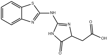 [2-(BENZOTHIAZOL-2-YLAMINO)-5-OXO-4,5-DIHYDRO-3 H-IMIDAZOL-4-YL]-ACETIC ACID 结构式