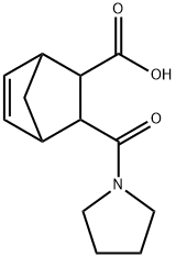 3-(PYRROLIDINE-1-CARBONYL)-BICYCLO[2.2.1]HEPT-5-ENE-2-CARBOXYLIC ACID 结构式