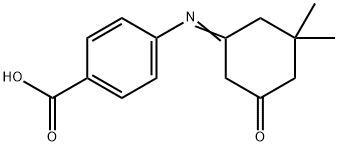 4-(3,3-二甲基-5-氧-环亚己基氨基)-安息香酸 结构式