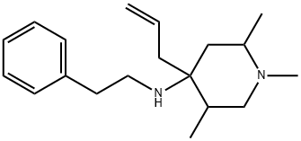 4-烯丙基-1,2,5-三甲基-N-苯乙基哌啶-4-胺 结构式