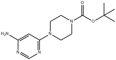 1-BOC-4-(6-氨基嘧啶-4-基)哌嗪 结构式