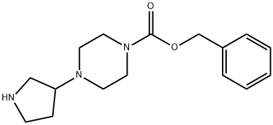 4-(3-吡咯烷基)-1-哌嗪甲酸苯甲酯 结构式