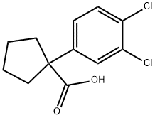 1-(3,4-二氯苯基)环戊烷甲酸 结构式