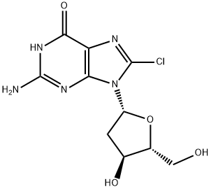 8-氯-2-脱氧鸟苷 结构式