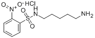 N-(5-氨戊基)-2-硝基苯磺酰胺盐酸盐 结构式