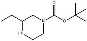 N-1-Boc-3-乙基哌嗪 结构式