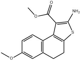 2-氨基-7-甲氧基-4,5-二氢苯并[E]苯并噻吩-1-羧酸甲酯 结构式