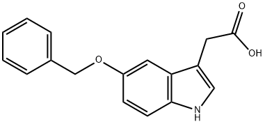 5-苄氧基吲哚-3-乙酸 结构式