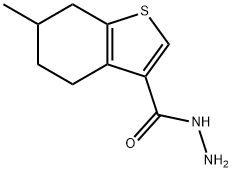 6-甲基-4,5,6,7-四氢-1-苯并噻吩-3-甲酰肼 结构式