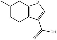 6-甲基-4,5,6,7-四氢-1-苯并噻吩-3-羧酸 结构式