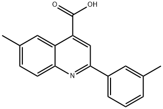 6-甲基-2-(3-甲基苯基)-喹啉-4-羧酸 结构式