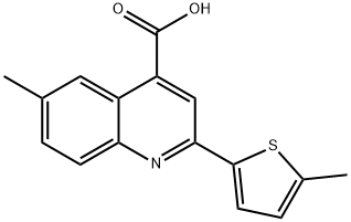 6-甲基-2-(5-甲基-2-噻吩)-喹啉-4-羧酸 结构式