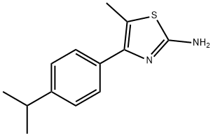 [4-(4-异丙苯基)-5-甲基-噻唑-2-基]胺 结构式