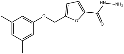 5-(3,5-二甲基-苯氧基甲基)-呋喃-2-甲酰肼 结构式