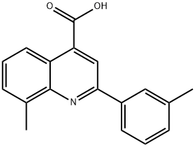 8-甲基-2-(3-甲基苯基)-喹啉-4-羧酸 结构式