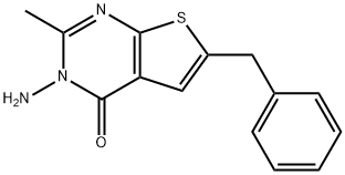 3-氨基-6-(苄基)-2-甲基-噻吩并[3,2-E]嘧啶-4-酮 结构式