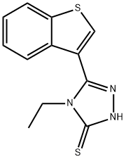 5-(1-苯并噻吩-3-基)-4-乙基-4H-1,2,4-三唑-3-硫醇 结构式