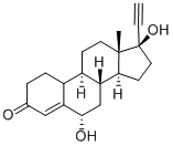 (6A,17BETA)-6,17-DIHYDROXY-19-NORPREGN-4-EN-20-YN-3-ONE 结构式