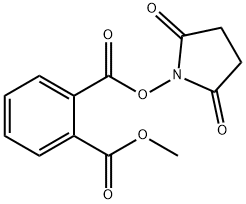 2-[(琥珀酰亚胺氧基)羰基]苯甲酸甲酯 结构式
