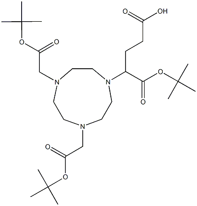 (S)-4-(4,7-双(2-(叔丁氧基)-2-氧代乙基)-1,4,7-三氮杂-1-基)-5-(叔丁氧基)-5- 氧代戊酸 结构式