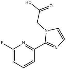 [2-(6-FLUOROPYRIDIN-2-YL)IMIDAZOL-1-YL]ACETIC ACID 结构式
