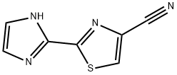 2-(1H-IMIDAZOL-2-YL)-THIAZOLE-4-CARBONITRILE 结构式