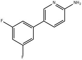 2-氨基-5-(3,5-二氟苯基)吡啶 结构式