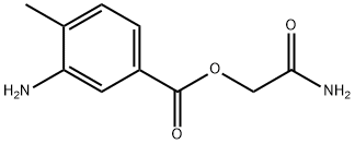 Benzoic acid, 3-amino-4-methyl-, 2-amino-2-oxoethyl ester (9CI) 结构式