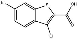6-溴-3-氯-苯并噻吩-2-酸 结构式