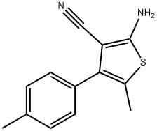 2-氨基-5-甲基-4-(4-甲基苯基)噻吩-3-甲腈 结构式