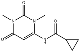 Cyclopropanecarboxamide, N-(1,2,3,6-tetrahydro-1,3-dimethyl-2,6-dioxo-4-pyrimidinyl)- (9CI) 结构式