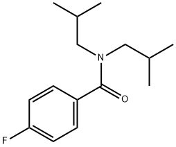 N,N-二异丁基-4-氟苯甲酰胺 结构式