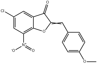 3(2H)-BENZOFURANONE, 5-CHLORO-2-[(4-METHOXYPHENYL)METHYLENE]-7-NITRO- 结构式