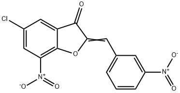 3(2H)-BENZOFURANONE, 5-CHLORO-7-NITRO-2-[(3-NITROPHENYL)METHYLENE]- 结构式