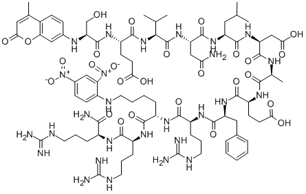 MCA-SER-GLU-VAL-ASN-LEU-ASP-ALA-GLU-PHE-ARG-LYS: DNP-ARG-ARG-NH2 结构式