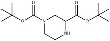 4-N-BOC-2-哌嗪甲酸叔丁酯 结构式