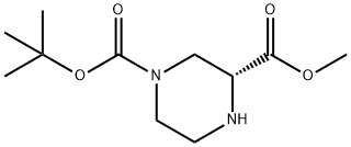 (R)-1-N-BOC-3-哌嗪甲酸甲酯 结构式
